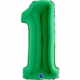 Μπαλόνι foil 100cm πράσινο αριθμός 1 - ΚΩΔ:40031GR-BB