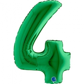 Μπαλόνι foil 100cm πράσινο αριθμός 4 - ΚΩΔ:40034GR-BB