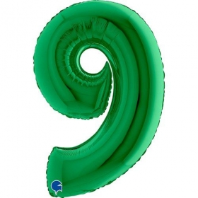 Μπαλόνι foil 100cm πράσινο αριθμός 9 - ΚΩΔ:40039GR-BB