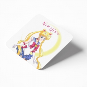 Σουβέρ από φελλό - Sailor Moon με όνομα 9.5X9.5cm - ΚΩΔ:SUB1010989-2-BB