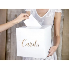 Λευκό κουτί γάμου για κάρτες 24X24X24cm - ΚΩΔ:PUDTM6-019ME-BB