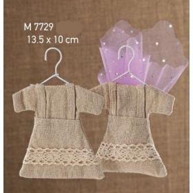 Πουγκί Λινό Φορεματάκι με Κρεμάστρα - ΚΩΔ:M7729-AD