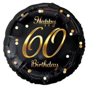 Μπαλόνι foil 45cm γενεθλίων 60th birthday - ΚΩΔ:FG-O60Z-BB