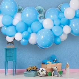 DIY Γαλάζια Γιρλάντα με Μπαλόνια - ΚΩΔ:136031348-BB