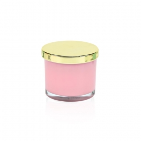 Αρωματικό κερί ροζ με χρυσό καπάκι 80γρ - ΚΩΔ:ST00818-SOP