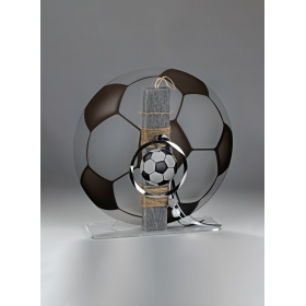 Πασχαλινή λαμπάδα με μπάλα ποδοσφαίρου σε plexiglass βάση - ΚΩΔ:EL757BS-AD