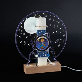 Πασχαλινή λαμπάδα μικρός πρίγκιπας με plexiglass φωτιζόμενη βάση - ΚΩΔ:LED-EL902-AD
