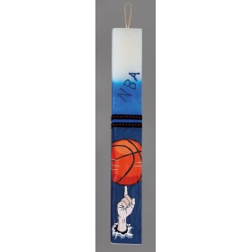 Πασχαλινή λαμπάδα πλακέ με θέμα μπάσκετ NBA - ΚΩΔ:M11911-AD