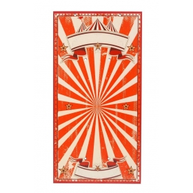 Ξύλινη πλάτη με θέμα τσίρκο για λαμπάδα 17X33cm - ΚΩΔ:M3534-1-AD