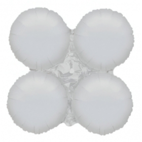 Ασπρο Smokey Μπαλονι Foil Για Γιρλαντα 16" (40Cm) – ΚΩΔ.:206099-Bb