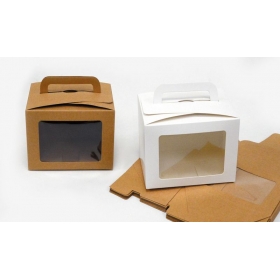 Χάρτινο κουτί με παράθυρο ζελατίνα 10X7X7cm - ΚΩΔ:402150