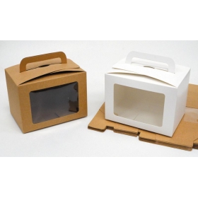 Χάρτινο κουτί με παράθυρο ζελατίνα 14X10X10cm - ΚΩΔ:0402151