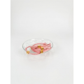 Μαρτυρικά βραχιόλια με ροζ κορδόνι και σταυρό - ΚΩΔ:FL61-CELFIE
