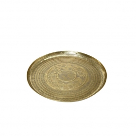 Αλουμινένιος δίσκος χρυσός σκαλιστός 2X34cm - ΚΩΔ:LAK413-G