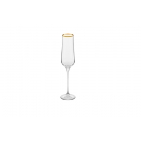 Ποτήρι σαμπάνιας Rona με χρυσή λεπτομέρεια 190mL - ΚΩΔ:RONA-FLUTE-G