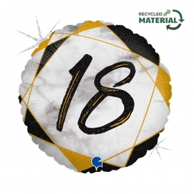 Μπαλόνι ανακυκλώσιμο 45cm 18th birthday marble - ΚΩΔ:G78061GHK-BB