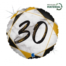 Μπαλόνι ανακυκλώσιμο 45cm 30th birthday marble - ΚΩΔ:G78063GHK-BB