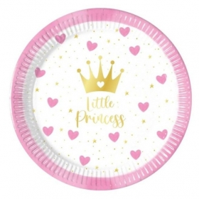 Χάρτινο πιάτο γλυκού little princess 20cm - ΚΩΔ:96604-BB
