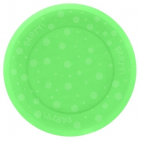 Πιάτο πλαστικό πολλαπλών χρήσεων πράσινο φωσφοριζέ 21cm - ΚΩΔ:96522-BB