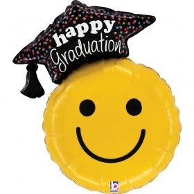 Μπαλόνι foil 66cm αποφοίτησης emoji smiley - ΚΩΔ:25264-BB