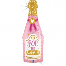 Μπαλόνι foil 94cm ροζ σαμπάνια bubbly - ΚΩΔ:25362GH-BB