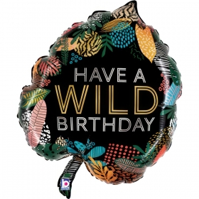 Μπαλόνι foil 61cm τροπικό φύλλο wild birthday - ΚΩΔ:25201-BB