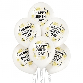 Μπαλόνι latex 30cm πλαίσιο happy birthday - ΚΩΔ:5000272-BB