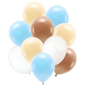 Μπαλόνια latex 27-30cm γαλάζια-καφέ - ΚΩΔ:ZBL1-BB