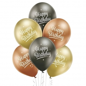 Μπαλόνι latex 30cm glossy birthday - ΚΩΔ:5000791-BB