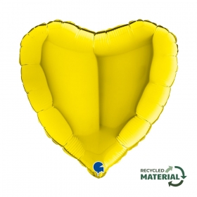 Μπαλόνι foil 45cm κίτρινη καρδιά - ΚΩΔ:18019Y-P-BB