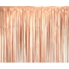 Ροζ-χρυσή foil κουρτίνα διακόσμησης 200X100cm - ΚΩΔ:SH-KMRZ-BB