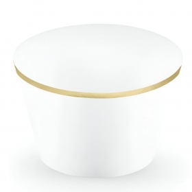 Περιτύλιγμα για cupcakes άσπρο-χρυσό 4.8X7.6X4.6cm - ΚΩΔ:FM15-008-BB