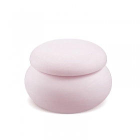 Γύψινη μπιζουτιέρα ροζ σε σχήμα μακαρόν 4.5X6.5cm - ΚΩΔ:742403-PR