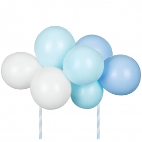 Topper τούρτας μπαλόνια μπλε 29cm - ΚΩΔ:KBT3-001-BB