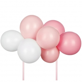 Topper τούρτας μπαλόνια ροζ 29cm - ΚΩΔ:KBT3-081-BB