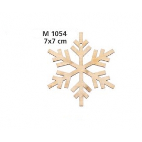 Γουρι Ξυλινη Χιονονιφαδα Μικρη - ΚΩΔ:M1054-Ad