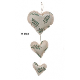Γιρλαντα Με Υφασματινες Καρδιες Μαξιλαρακια - Φυλλα - ΚΩΔ:M1184-Ad