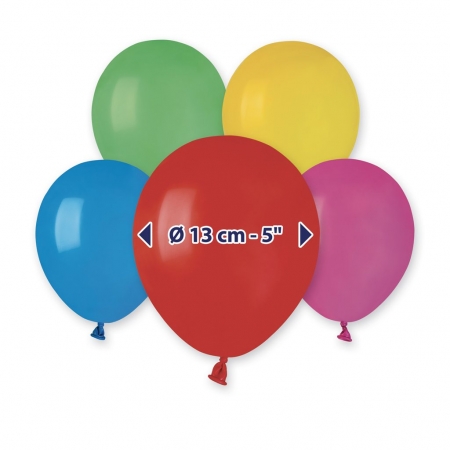 Πολυχρωμα Μπαλονια 5΄΄ (12,7Cm) Latex – ΚΩΔ.:1360500-Bb