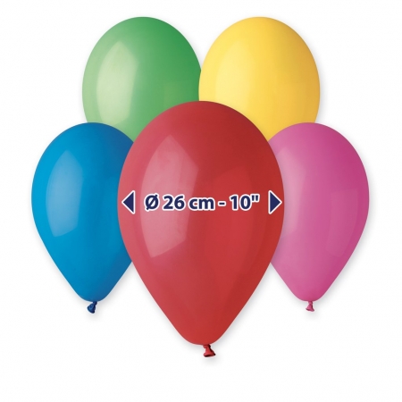Πολυχρωμα Μπαλονια 9΄΄ (25Cm)  Latex – ΚΩΔ.:1360900-Bb