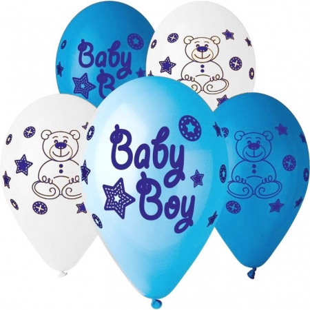 Μπαλονια «Baby Boy» Με Αρκουδακια Σε 3 Χρωματα 13'' (33Cm) - Baby Shower - ΚΩΔ.:13613207-Bb