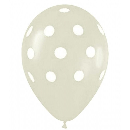 Μπαλονια 13΄΄ Διαφανα Με Λευκο Πουα  – ΚΩΔ.:13613222-Bb