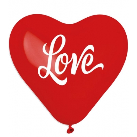 Κοκκινα Μπαλονια Τυπωμενα Καρδιες Love 17'' (43Cm) – ΚΩΔ.:13617452-Bb