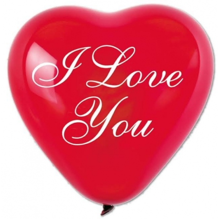 Κοκκινα Μπαλονια Τυπωμενα Καρδιες Με Ρομαντικο «I Love You» 17'' (43Cm) – ΚΩΔ.:1361745-Bb