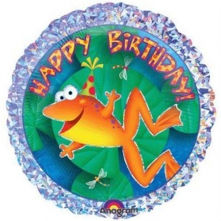 Μπαλονι Foil Γενεθλιων «Happy Birthday» Με Βατραχακι 45Cm – ΚΩΔ.:119710-Bb