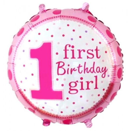 Μπαλονι Foil Γενεθλιων 1St Birthday Girl 45Cm – ΚΩΔ.:207142-Bb