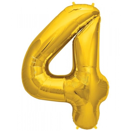 Μπαλονι Foil Χρυσο 100Cm Αριθμος Τεσσερα – ΚΩΔ.:554Lgg-Bb