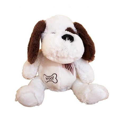 Λουτρινο Χνουδωτο Ασπρο Σκυλακι Woof 25Cm - ΚΩΔ:Dg00840-Bb