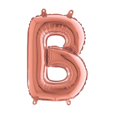 Μπαλονι Foil Ροζ-Χρυσο 35Cm Γραμμα B – ΚΩΔ.:142123Rg-Bb