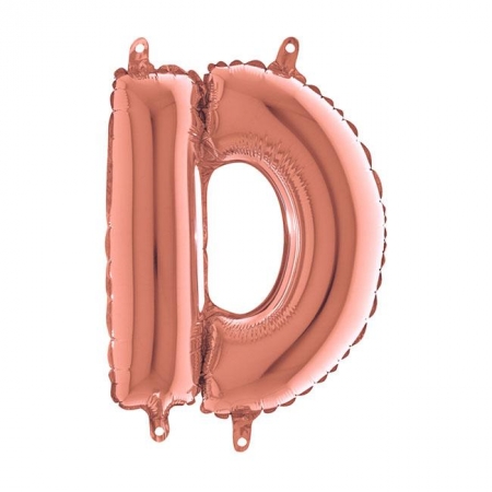 Μπαλονι Foil Ροζ-Χρυσο 35Cm Γραμμα D – ΚΩΔ.:142323Rg-Bb