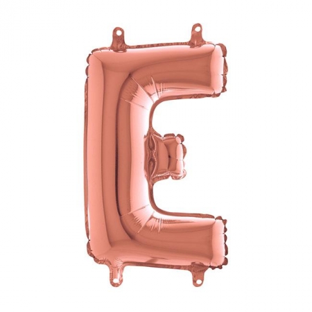 Μπαλονι Foil Ροζ-Χρυσο 35Cm Γραμμα E – ΚΩΔ.:142423Rg-Bb